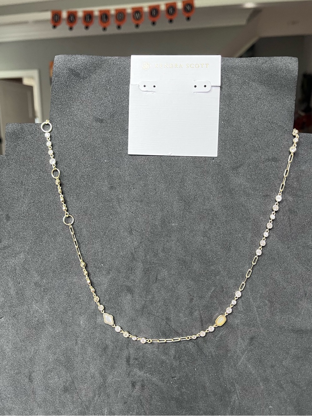 Kendra Scott Gold Mixed Stone Station Necklace - Gold